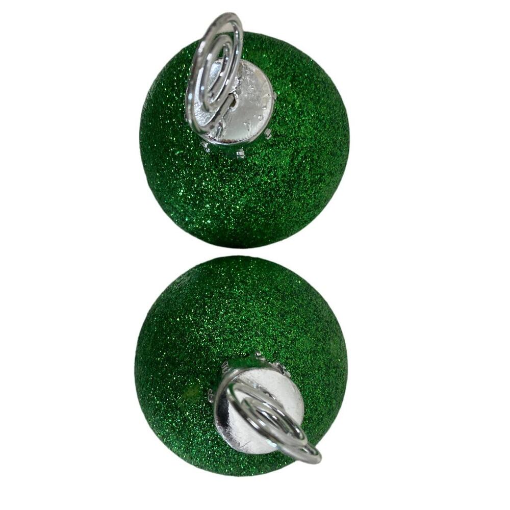 Green Christmas Ball Ornamental Home Decor Glitter Place Holders Recipe Pictures - Picture 6 of 7